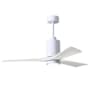 Matthews Fan Company Patricia 60" 3 Blade Indoor LED Ceiling Fan with 6 Speed Reversible Motor and Dimmable Light Kit Included Gloss White / Matte White