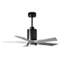 Matthews Fan Company Patricia 42" 5 Blade Indoor LED Ceiling Fan with Remote Control Matte Black / Barnwood