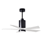 Matthews Fan Company Patricia 42" 5 Blade Indoor LED Ceiling Fan with Remote Control Matte Black / Matte White