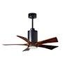 Matthews Fan Company Patricia 42" 5 Blade Indoor LED Ceiling Fan with Remote Control Matte Black / Walnut