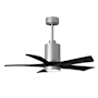Matthews Fan Company Patricia 42" 5 Blade Indoor LED Ceiling Fan with Remote Control Brushed Nickel / Matte Black