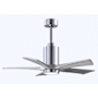 Matthews Fan Company Patricia 42" 5 Blade Indoor LED Ceiling Fan with Remote Control Polished Chrome / Barn Wood Tone