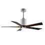 Matthews Fan Company Patricia 52" 5 Blade Indoor LED Ceiling Fan with Remote Control Polished Chrome