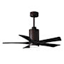 Matthews Fan Company Patricia 42" 5 Blade Indoor LED Ceiling Fan with Remote Control Textured Bronze / Matte Black