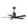 Matthews Fan Company Patricia 52" 5 Blade Indoor LED Ceiling Fan with Remote Control Textured Bronze / Matte Black