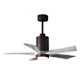 Matthews Fan Company Patricia 42" 5 Blade Indoor LED Ceiling Fan with Remote Control Textured Bronze / Barn Wood Tone