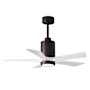 Matthews Fan Company Patricia 42" 5 Blade Indoor LED Ceiling Fan with Remote Control Textured Bronze / Matte White