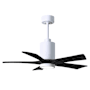 Matthews Fan Company Patricia 42" 5 Blade Indoor LED Ceiling Fan with Remote Control Gloss White / Matte Black