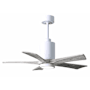 Matthews Fan Company Patricia 42" 5 Blade Indoor LED Ceiling Fan with Remote Control Gloss White / Barnwood