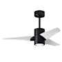 Matthews Fan Company Super Janet 42" 3 Blade Indoor LED Ceiling Fan with Reversible Motor, Wall Control, Remote and LED Light Kit Included Matte Black / Matte White