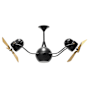 Matthews Fan Company Vent Bettina 16" 6 Blade Indoor Ceiling Fan with Wall Control Black