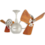 Matthews Fan Company Vent Bettina 16" 6 Blade Indoor Ceiling Fan with Wall Control Brushed Nickel (Damp Location)