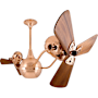 Matthews Fan Company Vent Bettina 16" 6 Blade Indoor Ceiling Fan with Wall Control Polished Copper