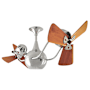 Matthews Fan Company Vent Bettina 16" 6 Blade Indoor Ceiling Fan with Wall Control Chrome (Damp Location)