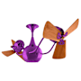 Matthews Fan Company Vent Bettina 16" 6 Blade Indoor Ceiling Fan with Wall Control Light Purple