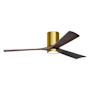 Matthews Fan Company Irene-3HLK 60" 3 Blade Indoor Ceiling Fan Brushed Brass / Walnut