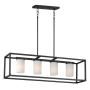 Maxim Lateral 4 Light 36" Wide Pillar Candle Linear Pendant Black