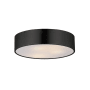 Maxim Tommy 3 Light 16" Wide Flush Mount Drum Ceiling Fixture Black