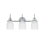 Maxim Milk 3 Light 22" Wide Vanity Light Polished Chrome