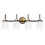 Maxim Milk 4 Light 31" Wide Vanity Light Satin Brass