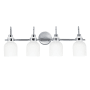 Maxim Milk 4 Light 31" Wide Vanity Light Polished Chrome