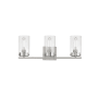 Maxim Pinn 3 Light 21" Wide Vanity Light with Clear Glass Shades Satin Nickel