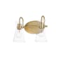 Maxim Ava 2 Light 14" Wide Vanity Light Natural Aged Brass