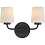 Maxim Durham 2 Light 10" Tall Wall Sconce Black