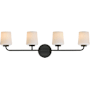 Maxim Durham 4 Light 33" Wide Bath Vanity Light Black