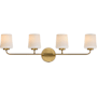 Maxim Durham 4 Light 33" Wide Bath Vanity Light Natural Aged Brass