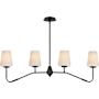 Maxim Durham 4 Light 5" Wide Linear Pendant Black