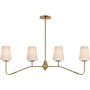Maxim Durham 4 Light 5" Wide Linear Pendant Natural Aged Brass