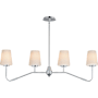 Maxim Durham 4 Light 5" Wide Linear Pendant Polished Chrome