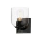 Maxim Scoop 7" Tall Bathroom Sconce Black