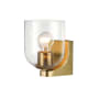 Maxim Scoop 8" Tall Bathroom Sconce Natural Aged Brass
