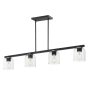 Maxim Scoop 4 Light 46" Wide Linear Pendant Black