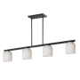 Maxim Scoop 4 Light 46" Wide Linear Pendant Black / Clear