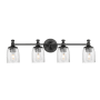 Maxim Swirl 4 Light 33" Wide Vanity Light Black