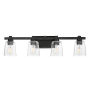 Maxim Cubos 4 Light 8" Tall Wall Sconce Black
