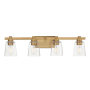 Maxim Cubos 4 Light 8" Tall Wall Sconce Natural Aged Brass