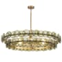 Maxim Loren 6 Light 42" Wide Drum Chandelier Weathered Brass