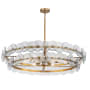 Maxim Loren 6 Light 42" Wide Drum Chandelier Weathered Brass / Clear