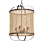Maxim Cestino 4 Light 19" Wide Wood Pendant Antique Bronze