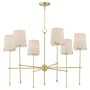 Maxim Huntington 6 Light 34" Wide Chandelier Satin Brass