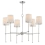 Maxim Huntington 6 Light 34" Wide Chandelier Satin Nickel