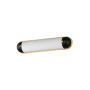 Maxim Capsule 24" Wide Bath Bar Black / Natural Aged Brass