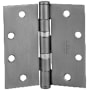 McKinney TA2714 Series 4-1/2" x 4-1/2" Standard Duty Plain Bearing Square Corner Mortise Door Hinge with Non Removable Pin - Single Satin Chrome