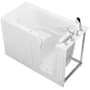 MediTub 60" Fiberglass Air Walk In Tub for Alcove Installations with Right Drain, Drain Assembly, Overflow, Aroma, Chroma Therapy, Roman Tub Filler and Hand Shower White