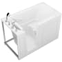 MediTub 60" Acrylic Air Walk In Tub for Alcove Installations with Left Drain, Drain Assembly, Overflow, Aroma, Chroma Therapy, Roman Tub Filler and Hand Shower White