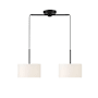 Meridian 2 Light 29" Wide Drum Chandelier Matte Black